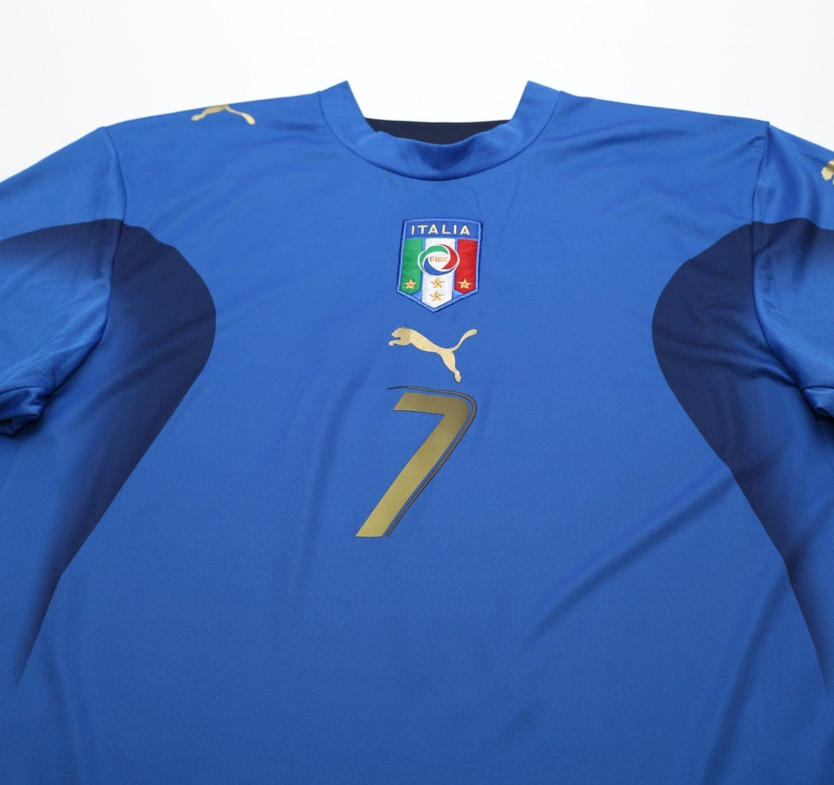 2006 DEL PIERO #7 Italy Vintage PUMA Home Football Shirt (M) WC 2006