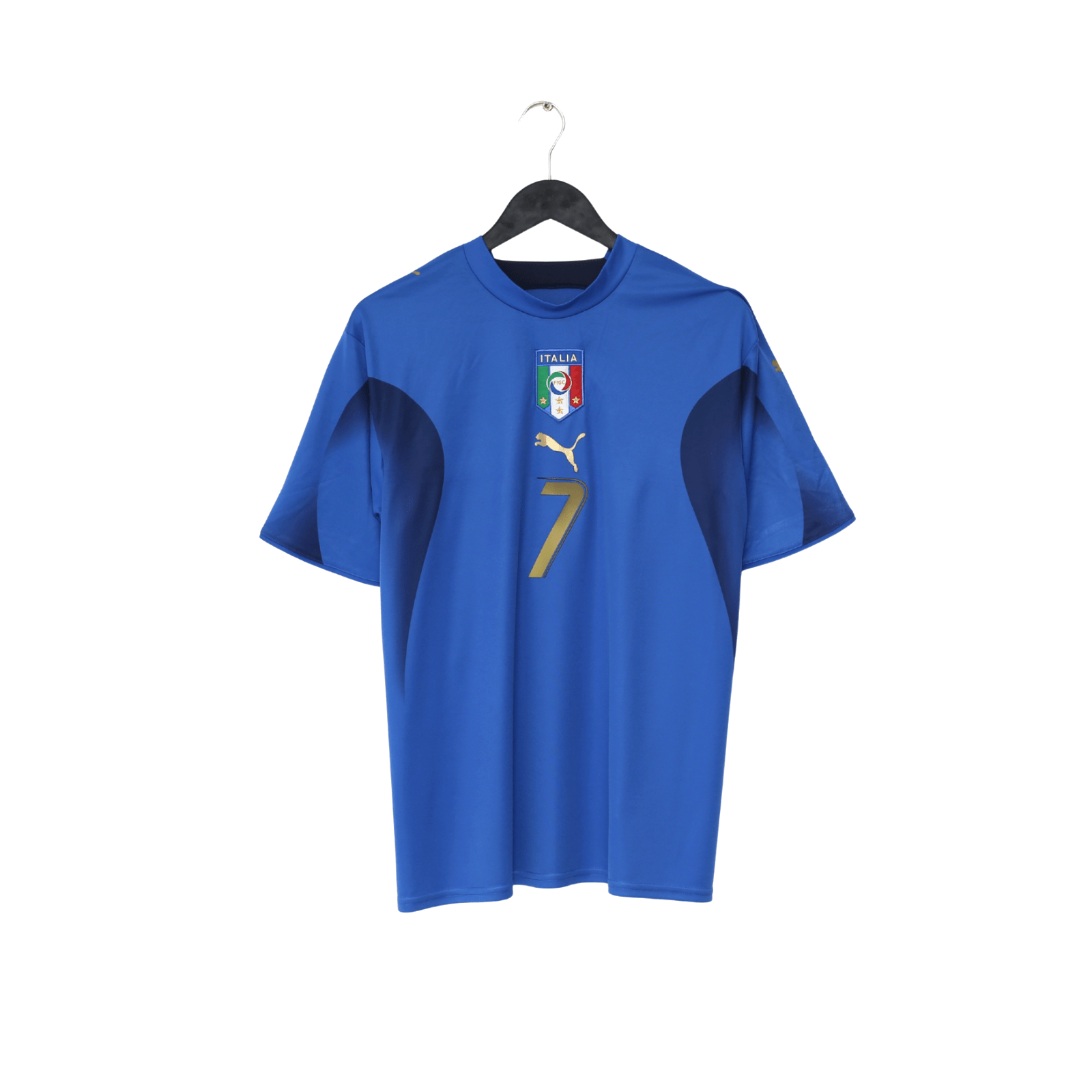 2006 DEL PIERO #7 Italy Vintage PUMA Home Football Shirt (M) WC