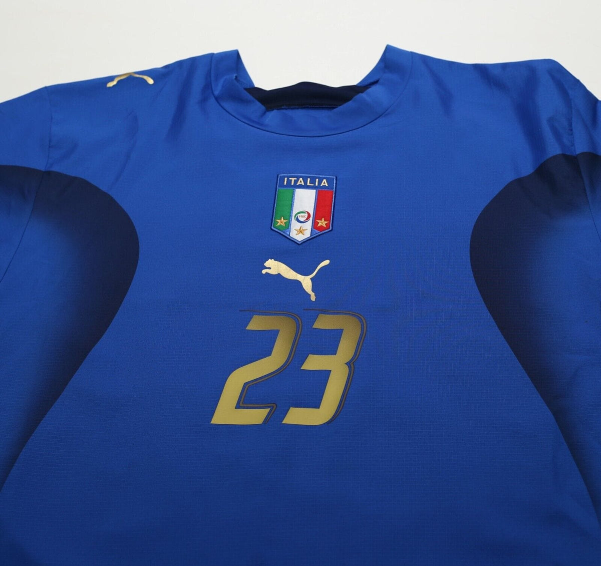 2006 MATERAZZI #23 Italy Vintage PUMA Home Football Shirt (XXL) WC 2006