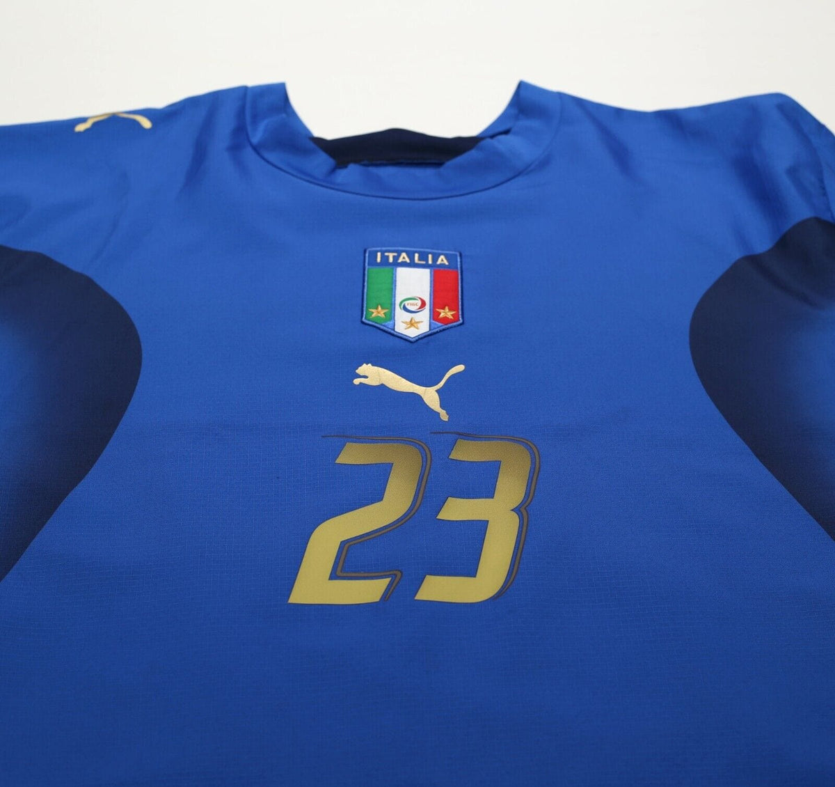 2006 MATERAZZI #23 Italy Vintage PUMA Home Football Shirt (XXL) WC 2006