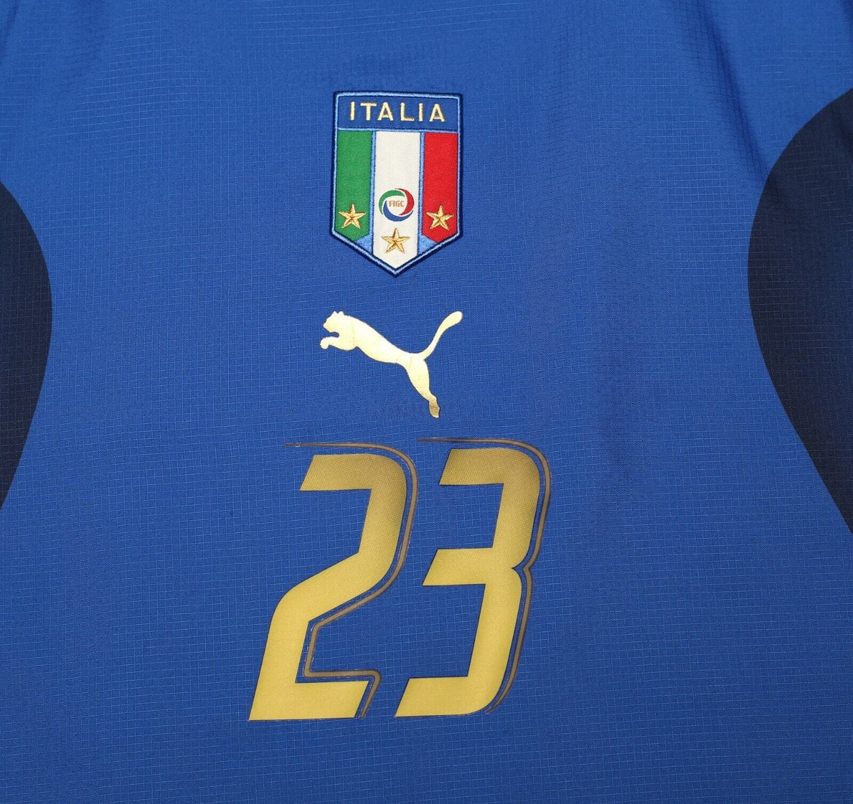 2006 MATERAZZI #23 Italy Vintage PUMA Home Football Shirt (XXL) WC 2006