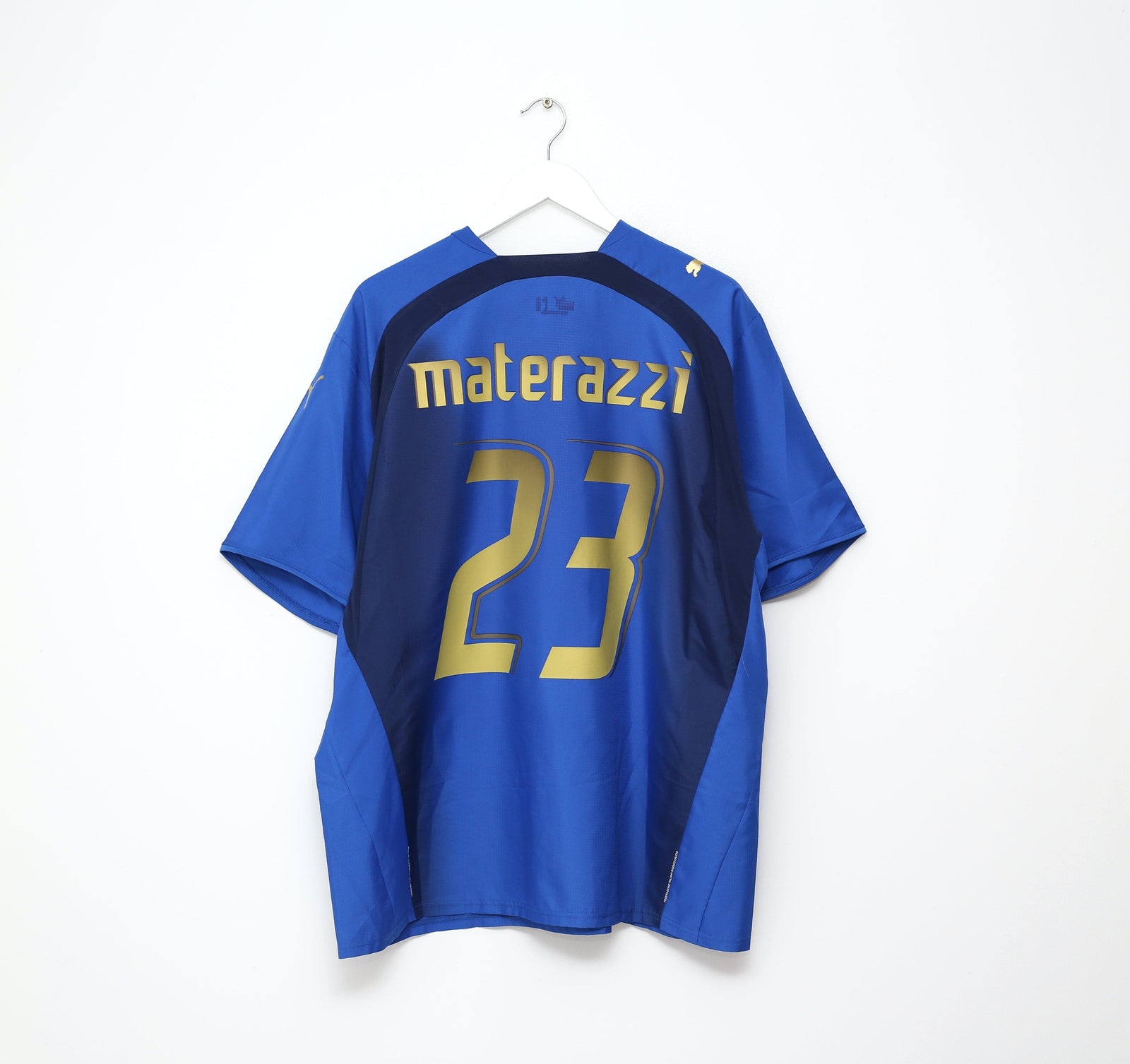 2006 MATERAZZI #23 Italy Vintage PUMA Home Football Shirt (XXL) WC 2006