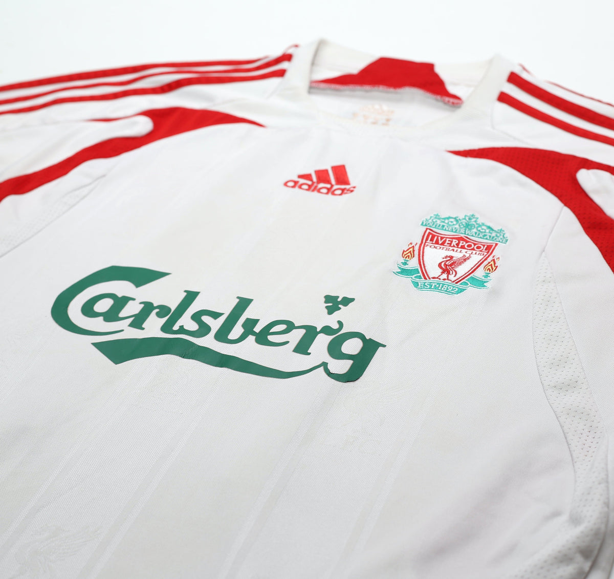 2007/08 ALONSO #14 Liverpool adidas Away Football Shirt (M)