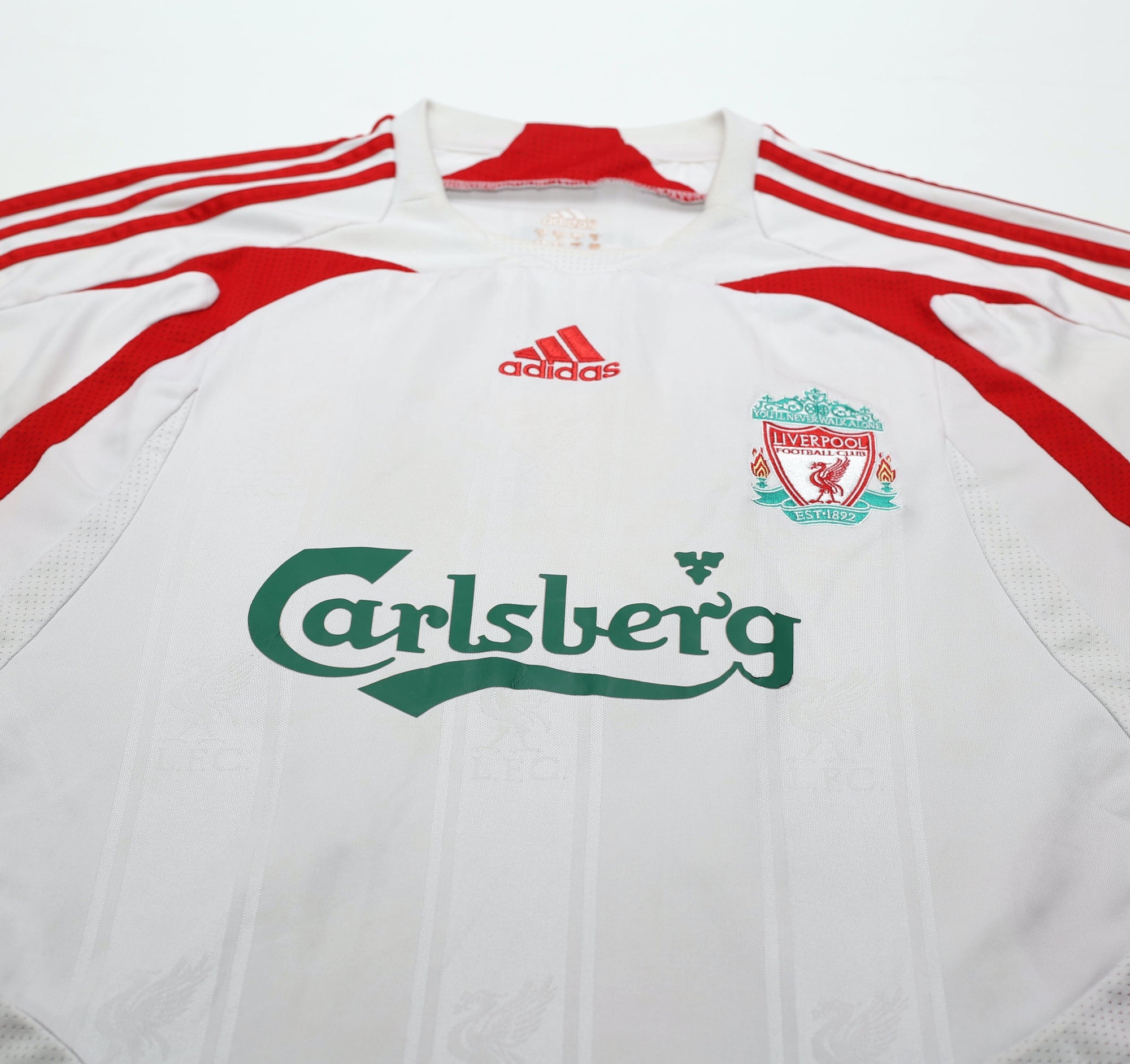 2007/08 ALONSO #14 Liverpool adidas Away Football Shirt (M)