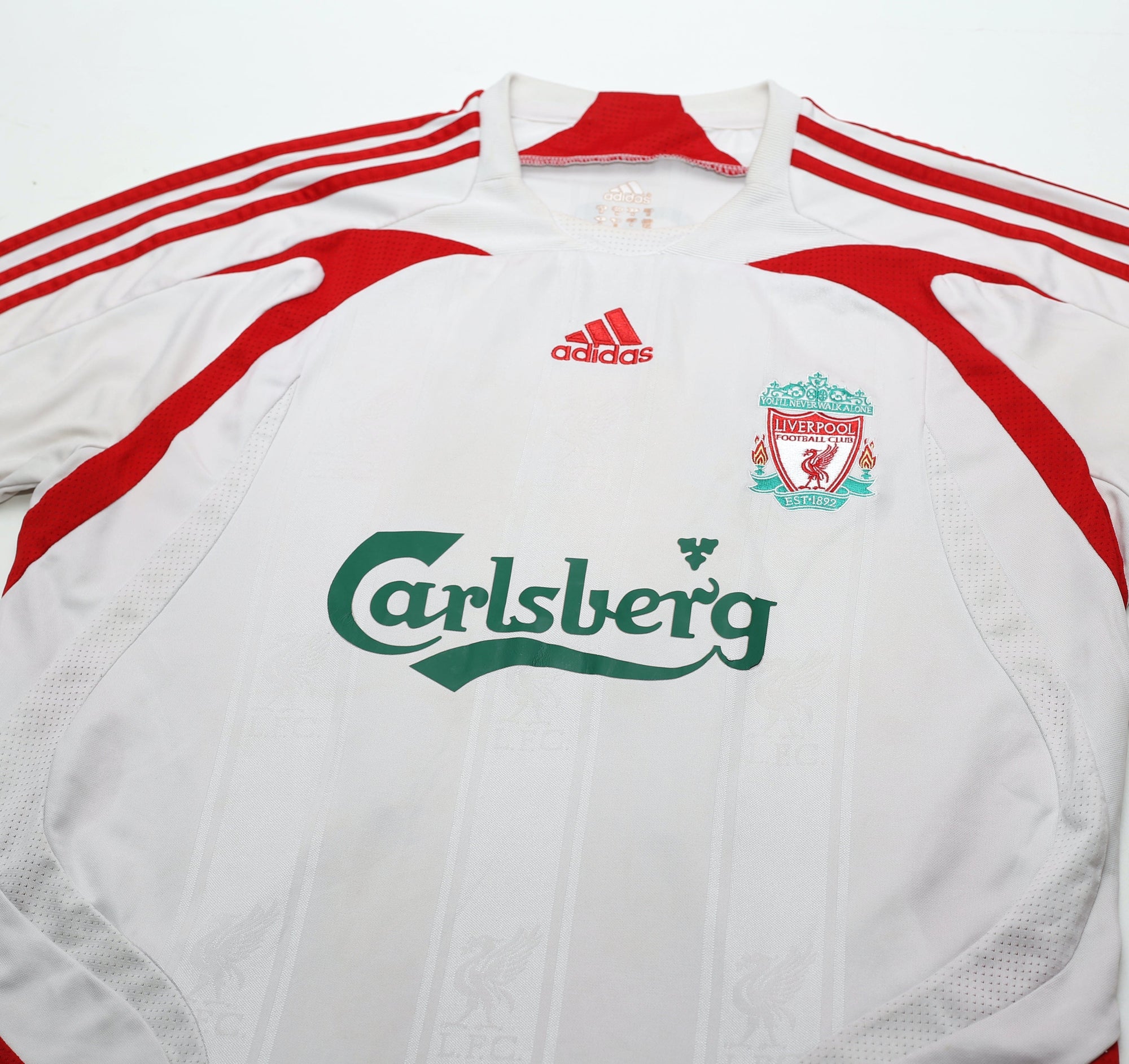 2007/08 ALONSO #14 Liverpool adidas Away Football Shirt (M)
