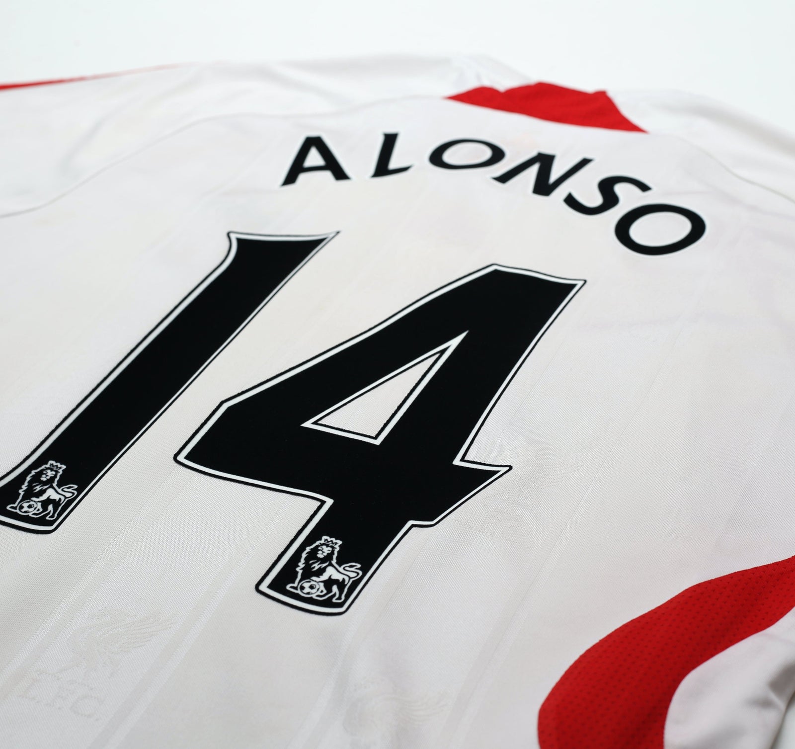 2007/08 ALONSO #14 Liverpool adidas Away Football Shirt (M)