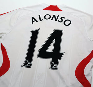 2007/08 ALONSO #14 Liverpool adidas Away Football Shirt (M)