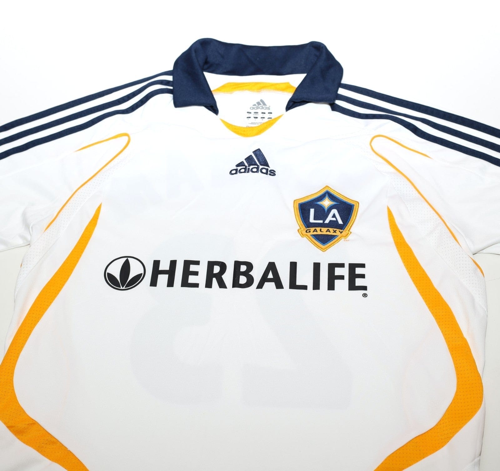 2007/08 BECKHAM #23 LA Galaxy Vintage adidas Home Football Soccer Shirt (S) MLS
