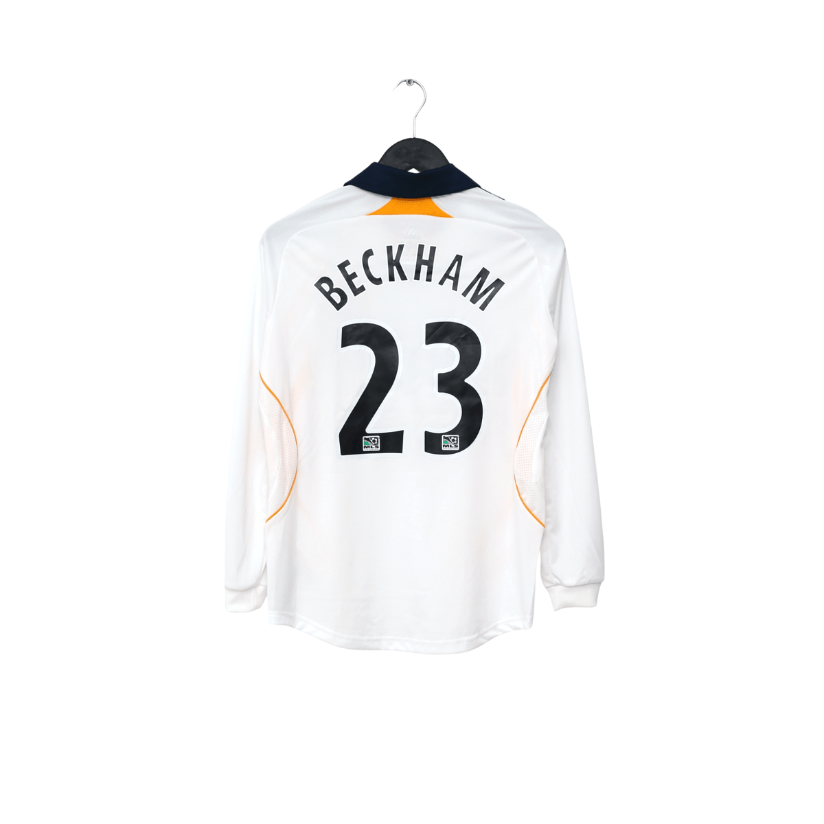 2007/08 Beckham #23 LA Galaxy Vintage adidas L/S Home Football Soccer Shirt (S)