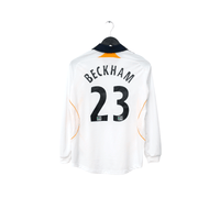 2007/08 Beckham #23 LA Galaxy Vintage adidas L/S Home Football Soccer Shirt (S)