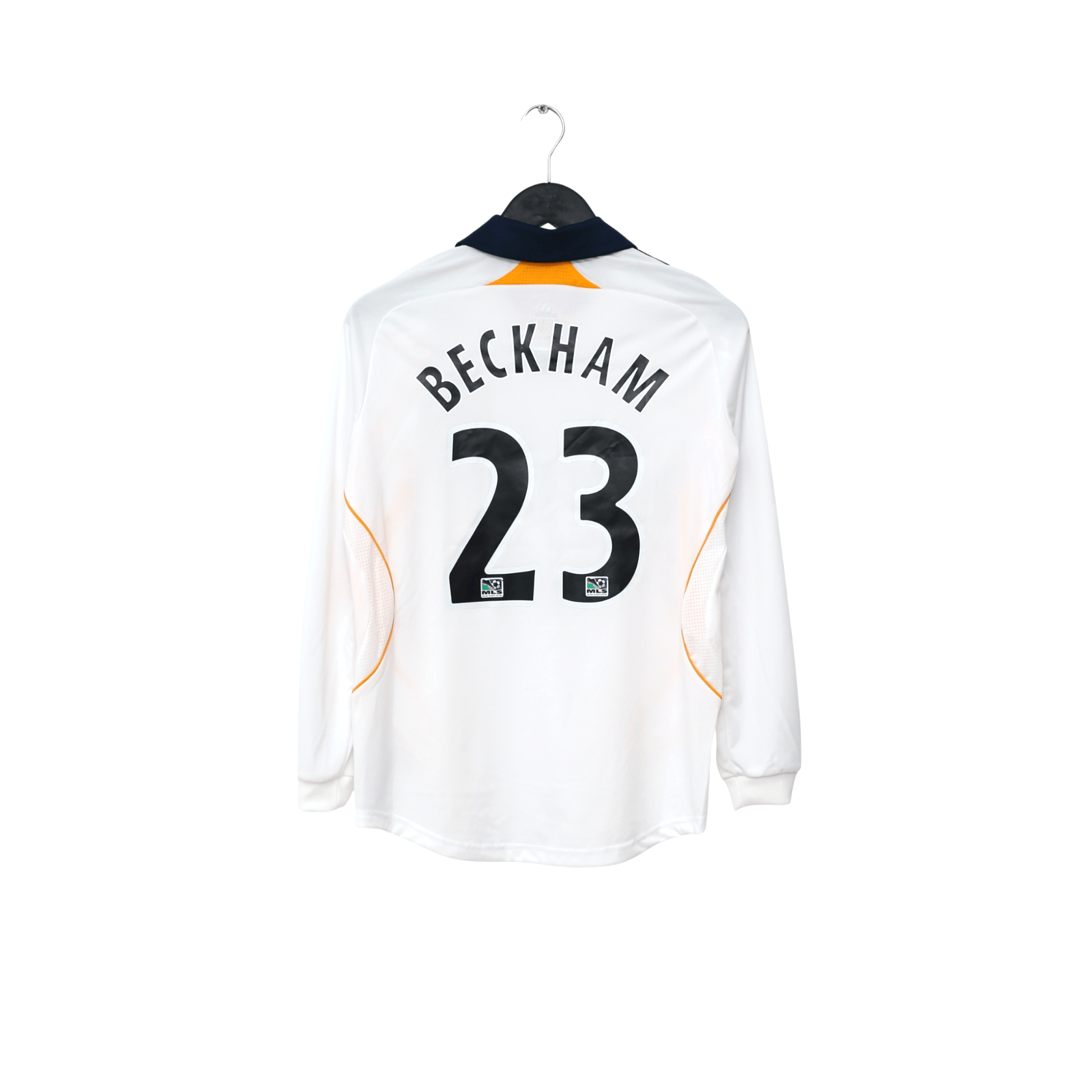 2007/08 Beckham #23 LA Galaxy Vintage adidas L/S Home Football Soccer Shirt (S)