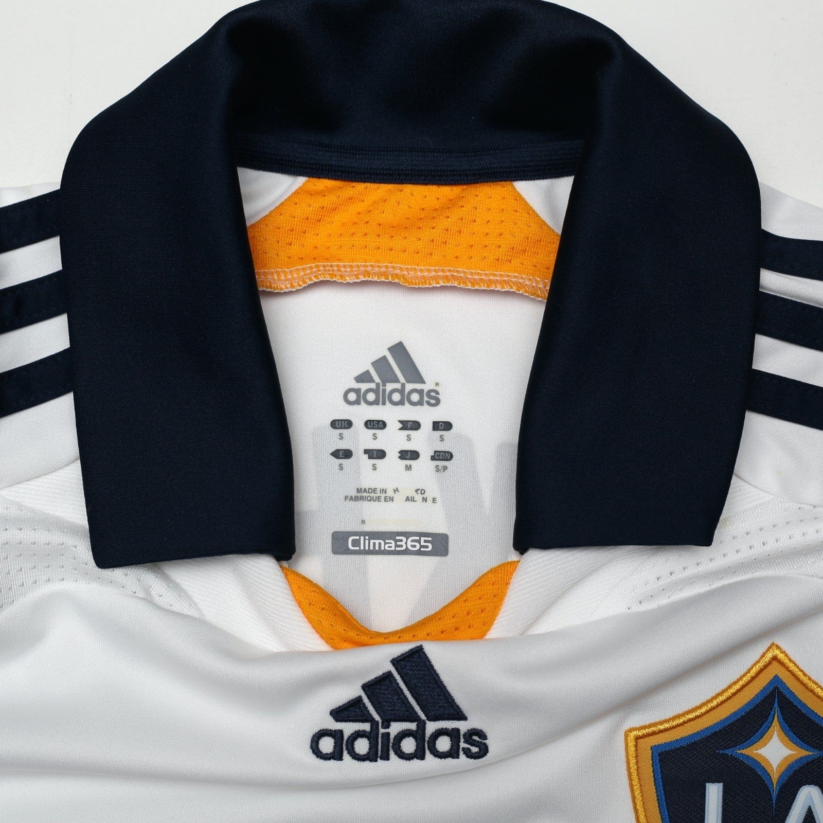 2007/08 Beckham #23 LA Galaxy Vintage adidas L/S Home Football Soccer Shirt (S)