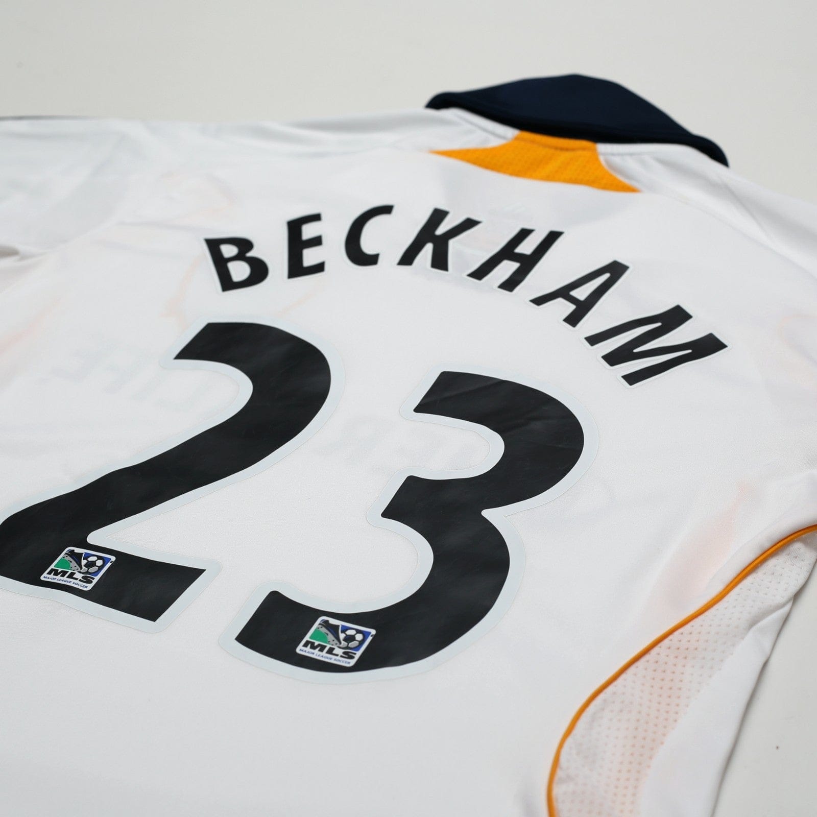 2007/08 Beckham #23 LA Galaxy Vintage adidas L/S Home Football Soccer Shirt (S)