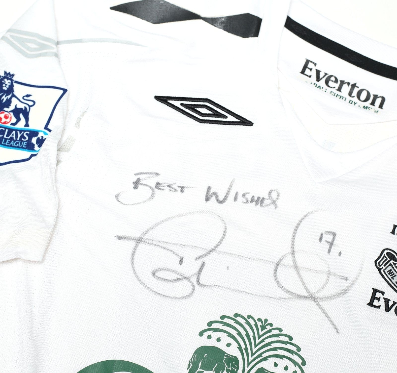 2007/08 CAHILL #17 Everton Vintage Umbro Away Football Shirt (S) SIGNED