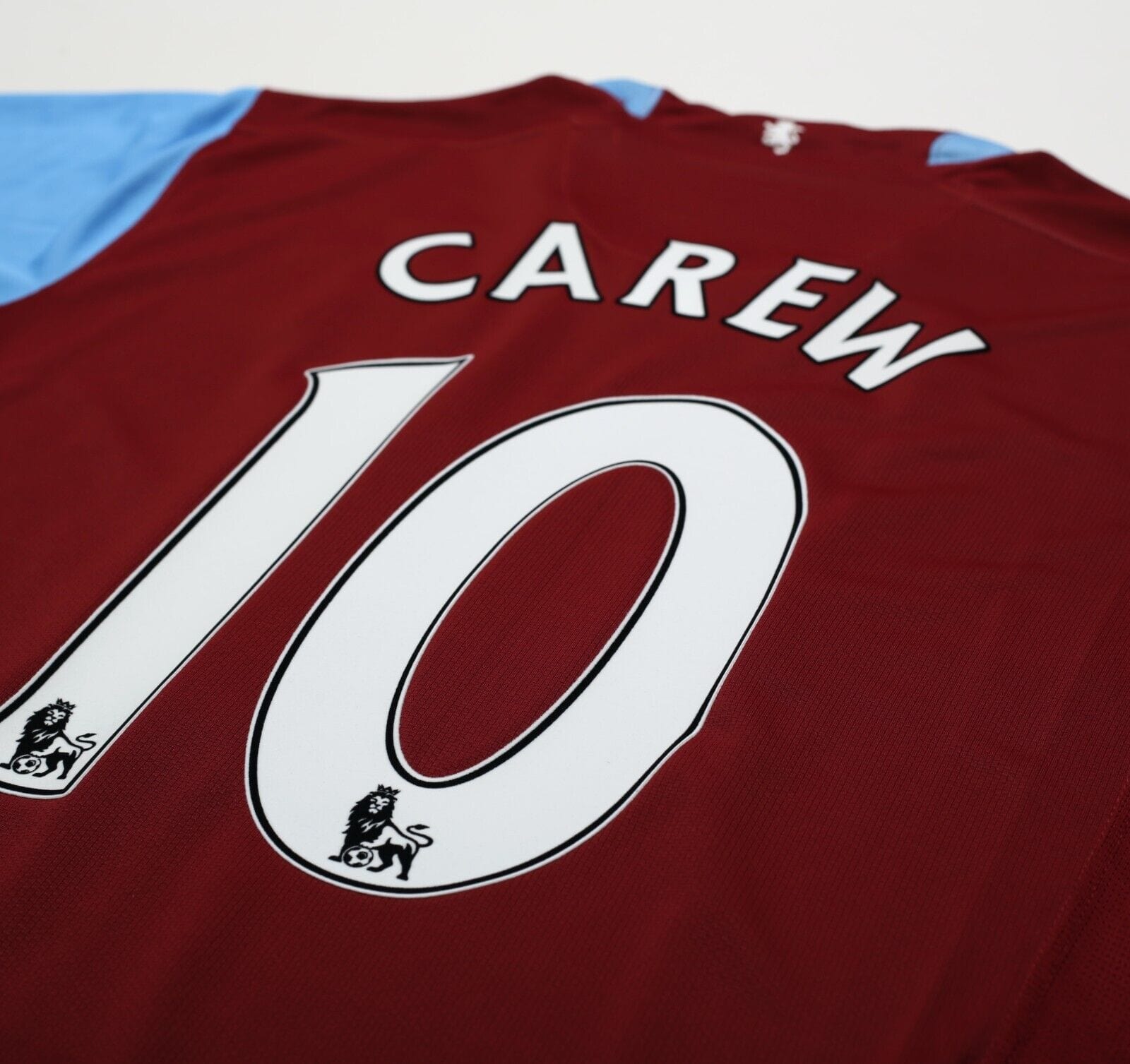 2007/08 CAREW #10 Aston Villa Vintage Nike Home Football Shirt (L)