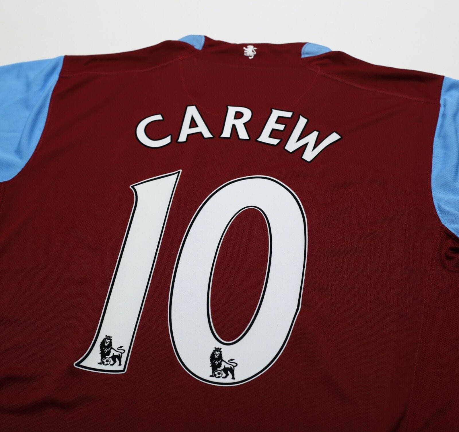 2007/08 CAREW #10 Aston Villa Vintage Nike Home Football Shirt (L)