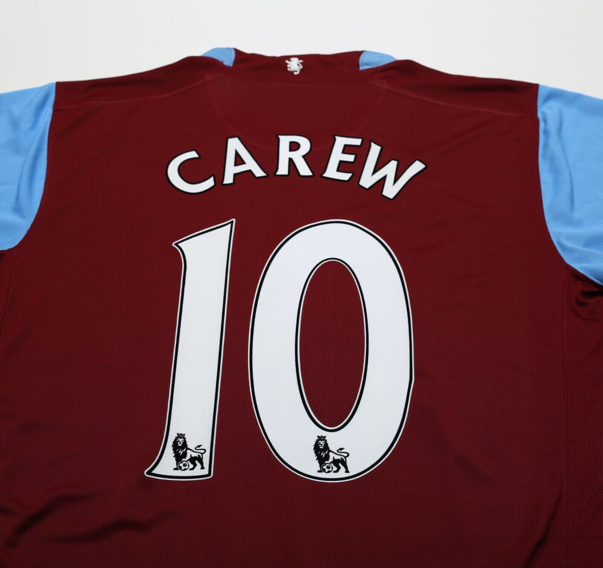 2007/08 CAREW #10 Aston Villa Vintage Nike Home Football Shirt (L)