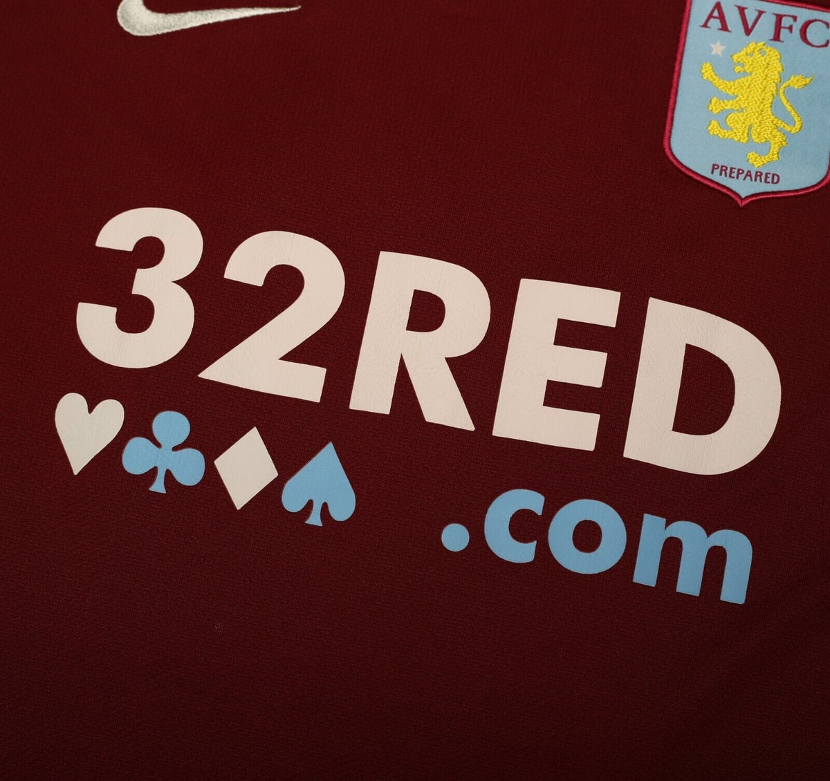 2007/08 CAREW #10 Aston Villa Vintage Nike Home Football Shirt (L)