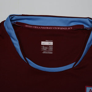2007/08 Carew #10 Aston Villa Vintage Nike Home Football Shirt (XL)