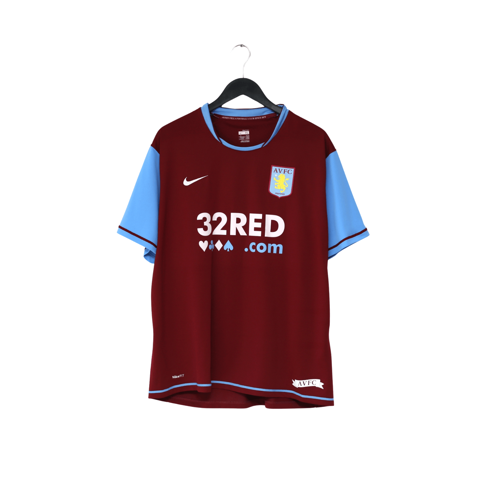 2007/08 Carew #10 Aston Villa Vintage Nike Home Football Shirt (XL)