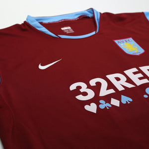 2007/08 Carew #10 Aston Villa Vintage Nike Home Football Shirt (XL)
