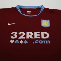 2007/08 Carew #10 Aston Villa Vintage Nike Home Football Shirt (XL)