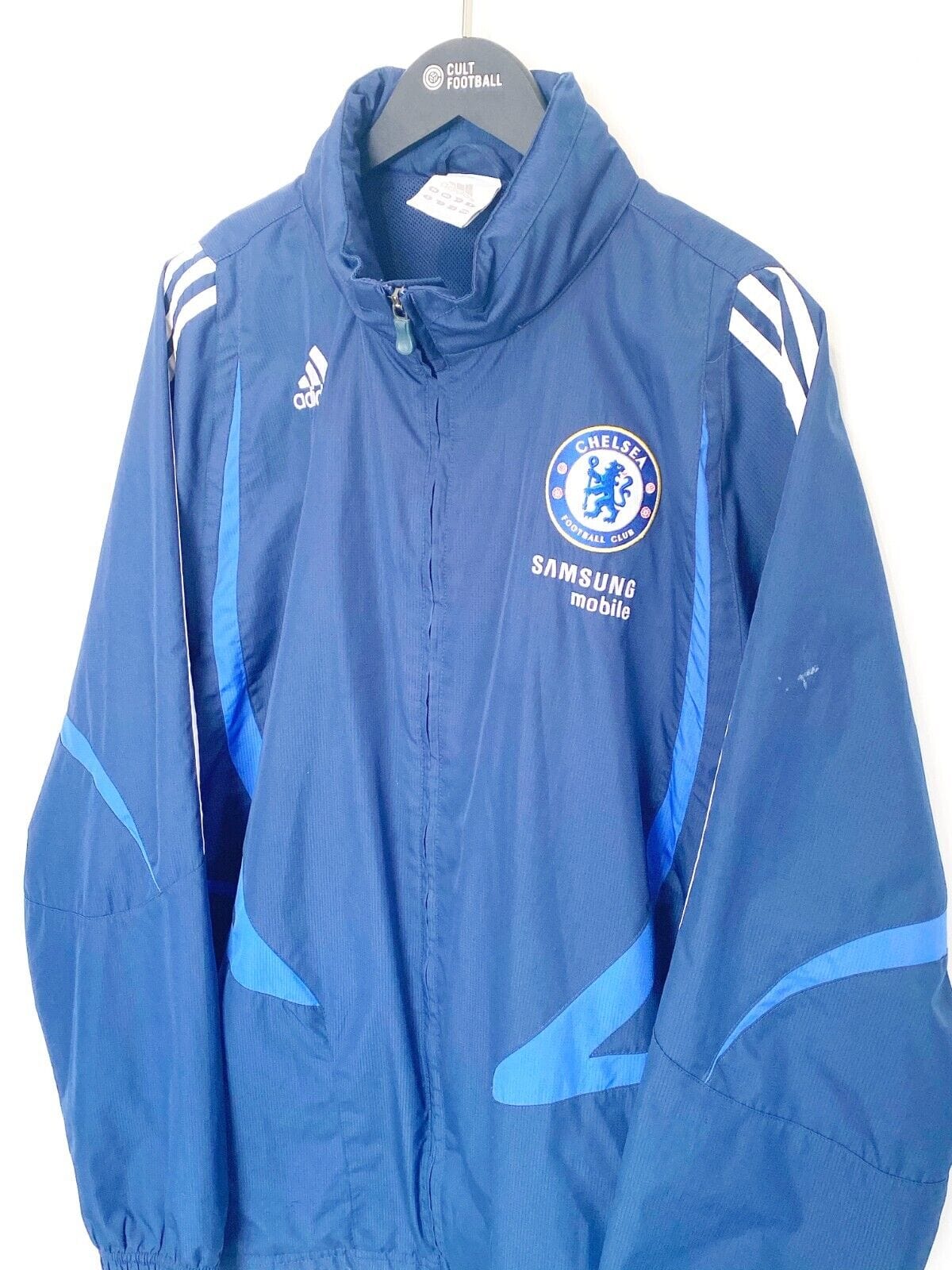 2007/08 CHELSEA Vintage adidas Football Rain Coat Jacket 44/46 (XL) Drogba Era