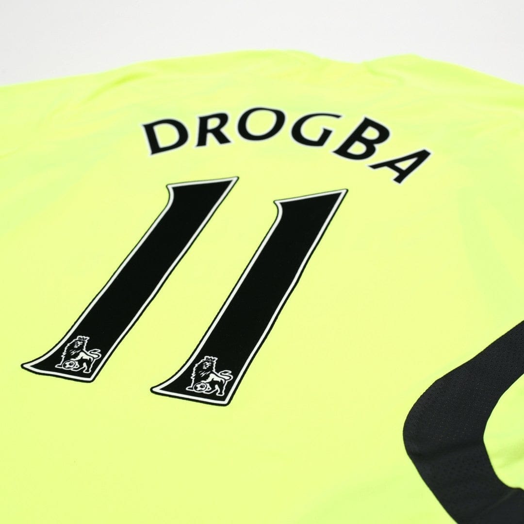2007/08 Drogba #11 Chelsea Vintage adidas Away Football Shirt (M)