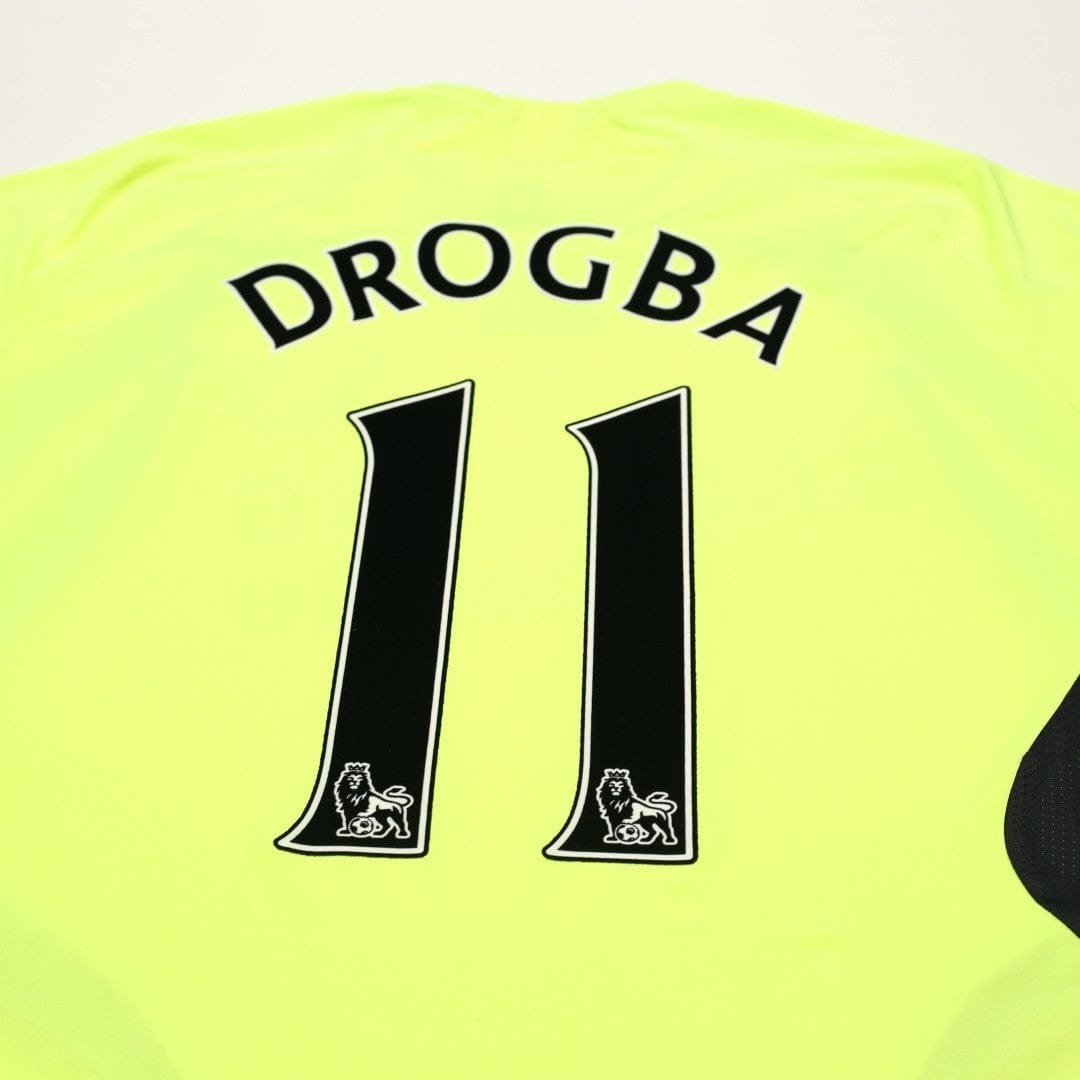 2007/08 Drogba #11 Chelsea Vintage adidas Away Football Shirt (M)