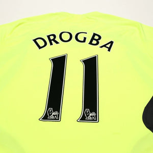 2007/08 Drogba #11 Chelsea Vintage adidas Away Football Shirt (M)