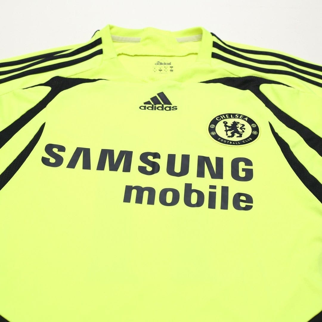 2007/08 Drogba #11 Chelsea Vintage adidas Away Football Shirt (M)