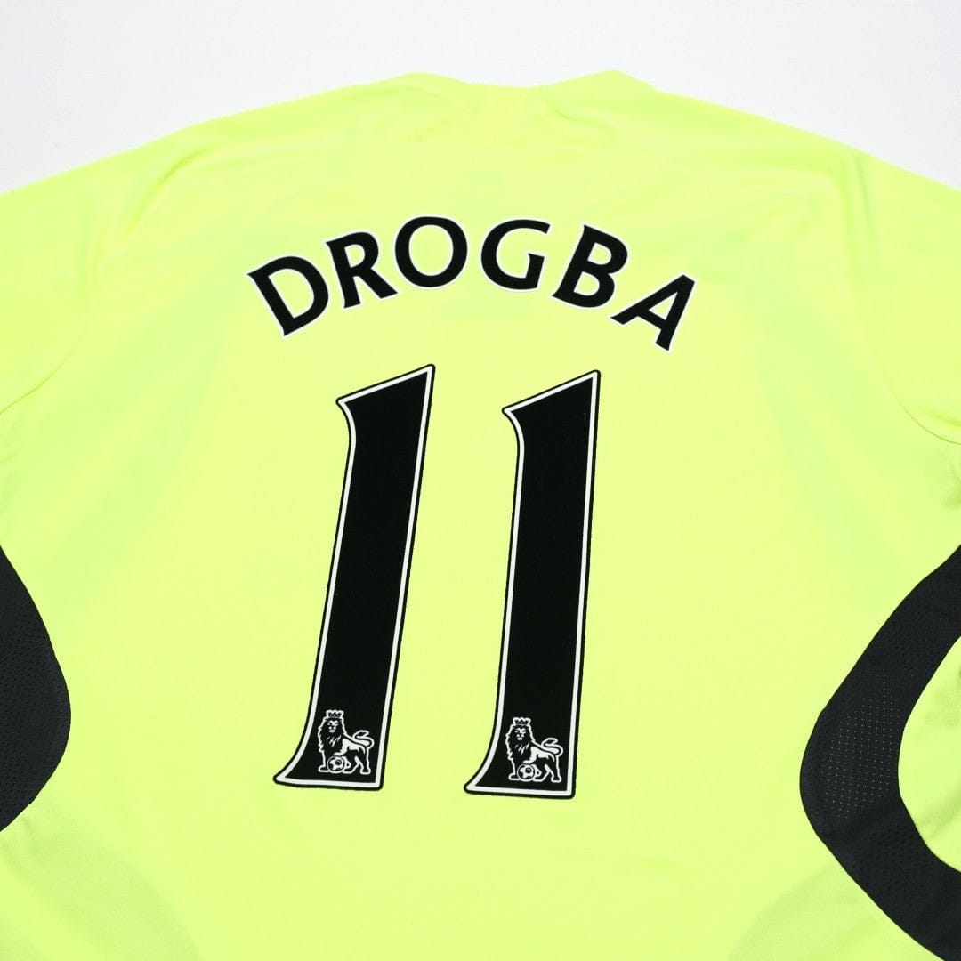 2007/08 Drogba #11 Chelsea Vintage adidas Away Football Shirt (M)