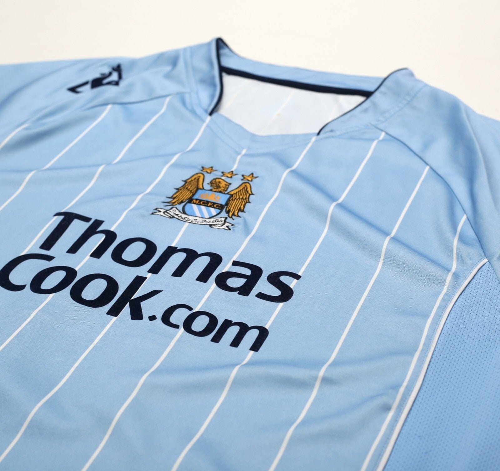 2007/08 ELANO #11 Manchester City Vintage le coq sportif Football Shirt (XL)