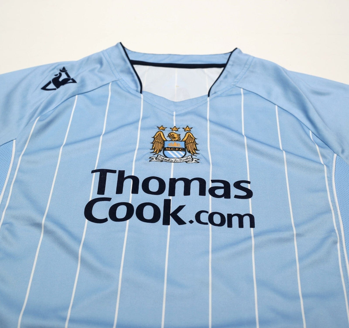 2007/08 ELANO #11 Manchester City Vintage le coq sportif Football Shirt (XL)