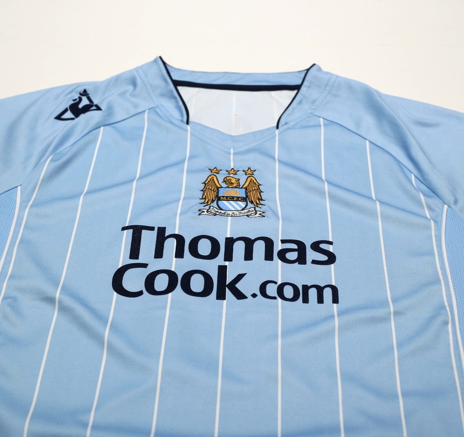 2007/08 ELANO #11 Manchester City Vintage le coq sportif Football Shirt (XL)