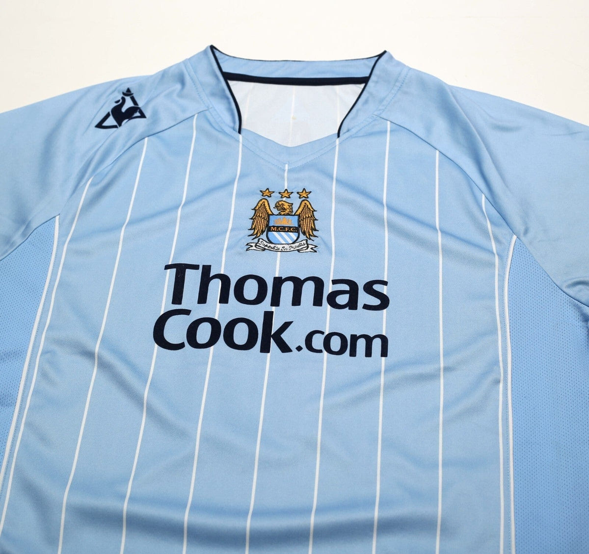 2007/08 ELANO #11 Manchester City Vintage le coq sportif Football Shirt (XL)