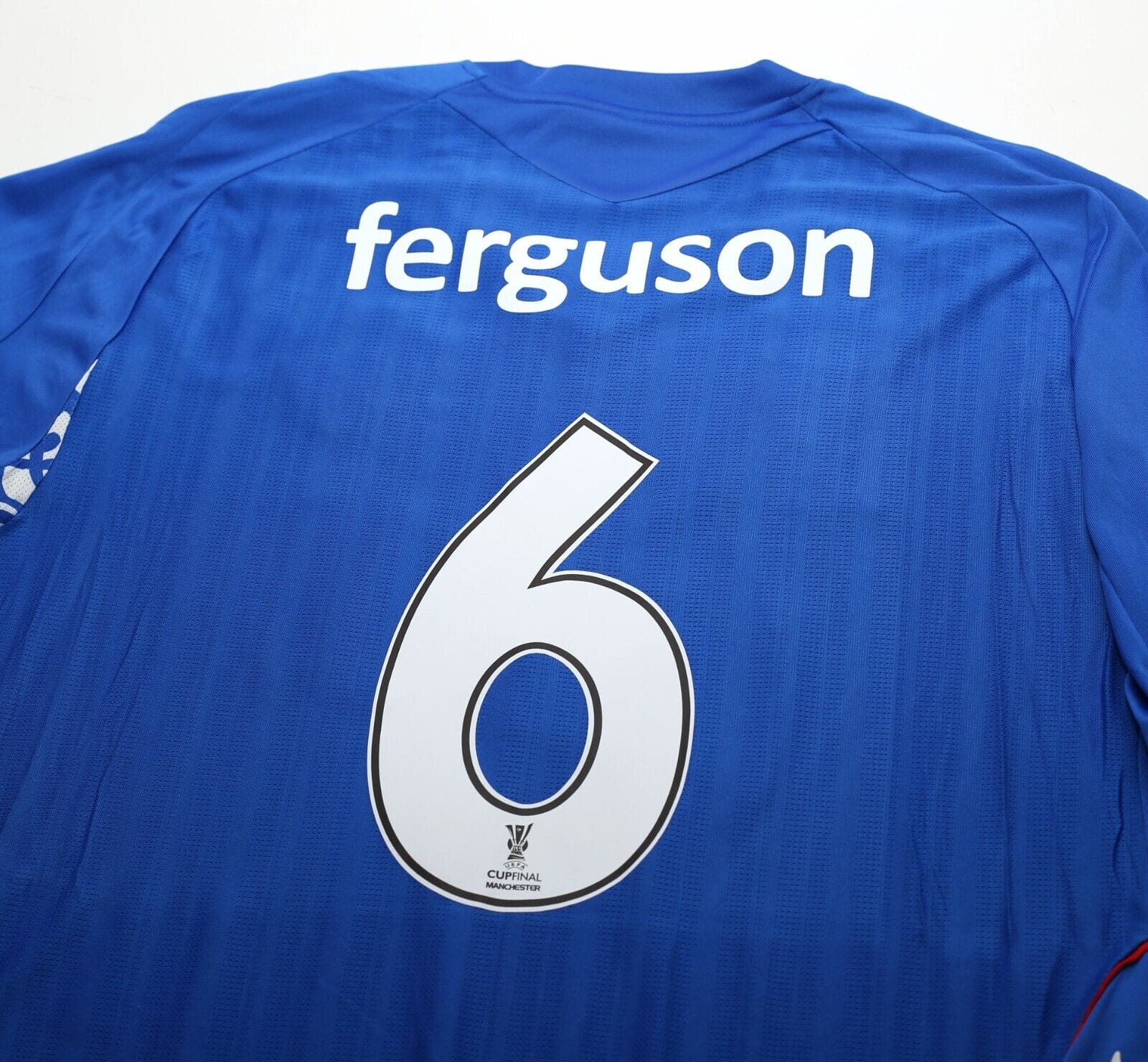 2007/08 FERGUSON #6 Rangers Vintage Umbro UEFA Cup Final Football Shirt (L/XL)