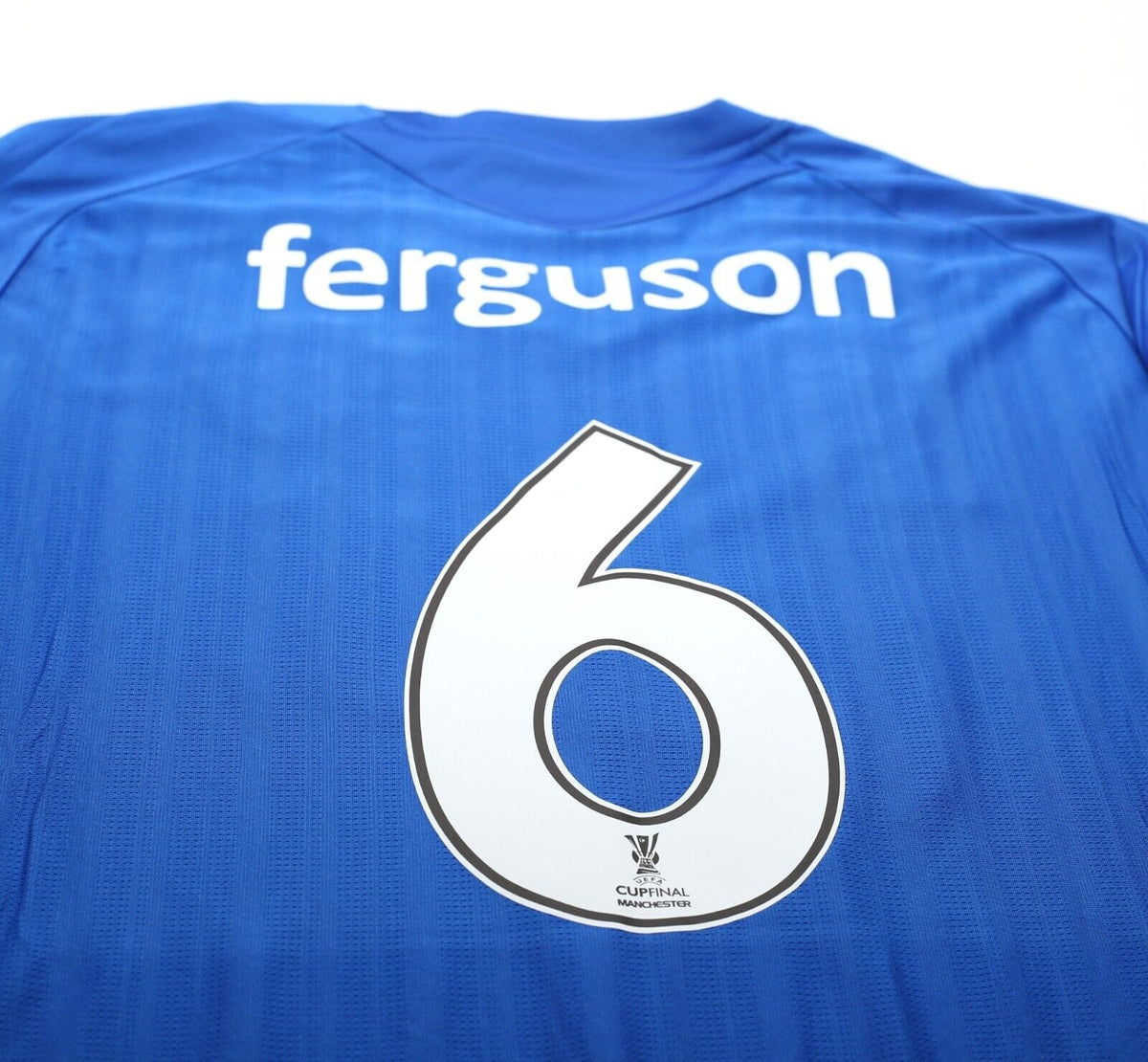 2007/08 FERGUSON #6 Rangers Vintage Umbro UEFA Cup Final Football Shirt (L/XL)