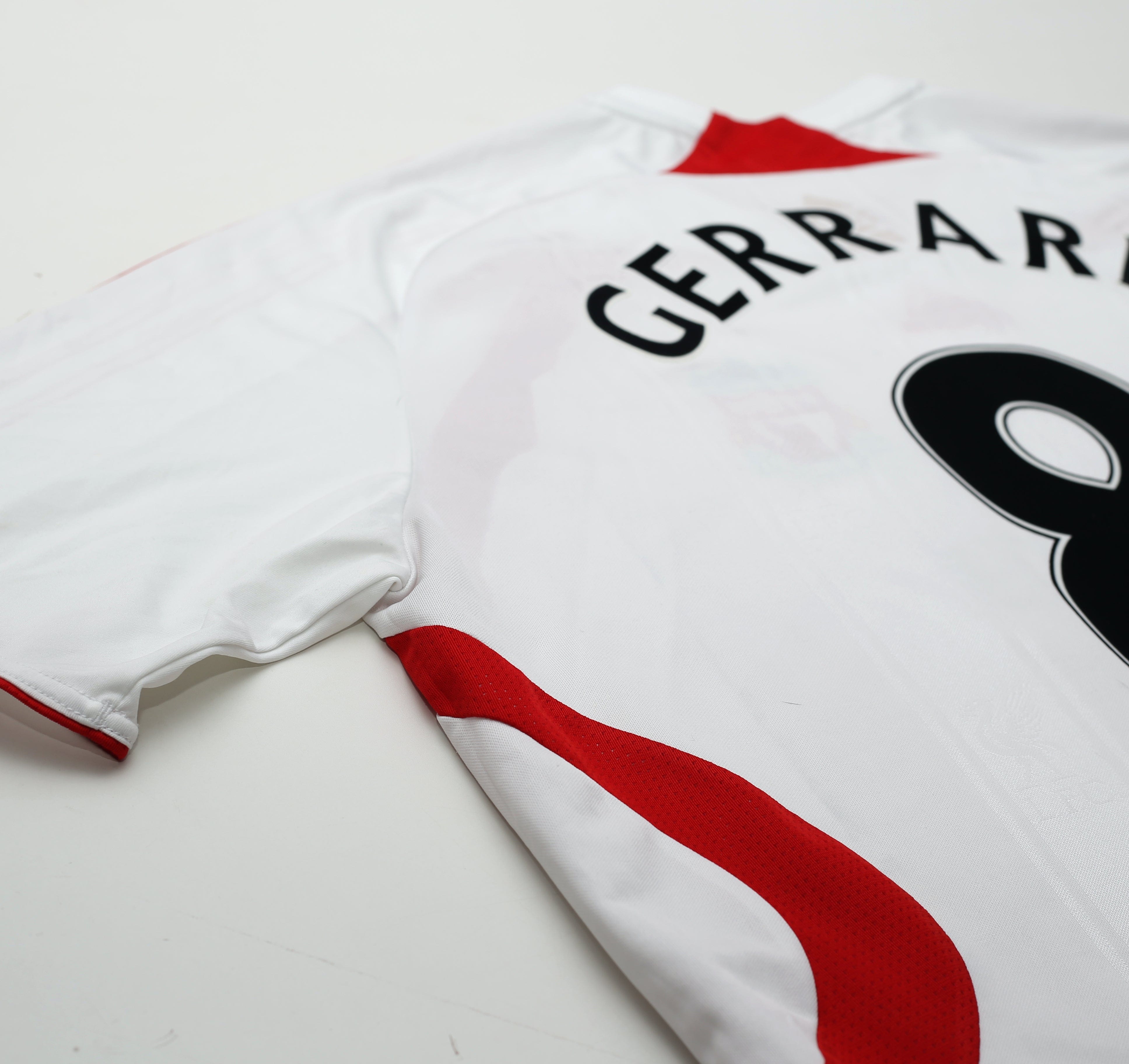 Authentic 2007/08 Gerrard #8 Liverpool adidas Away Football Shirt