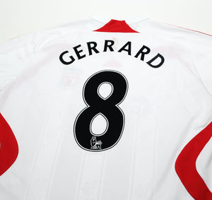 2007/08 GERRARD #8 Liverpool adidas Away Football Shirt (XL)