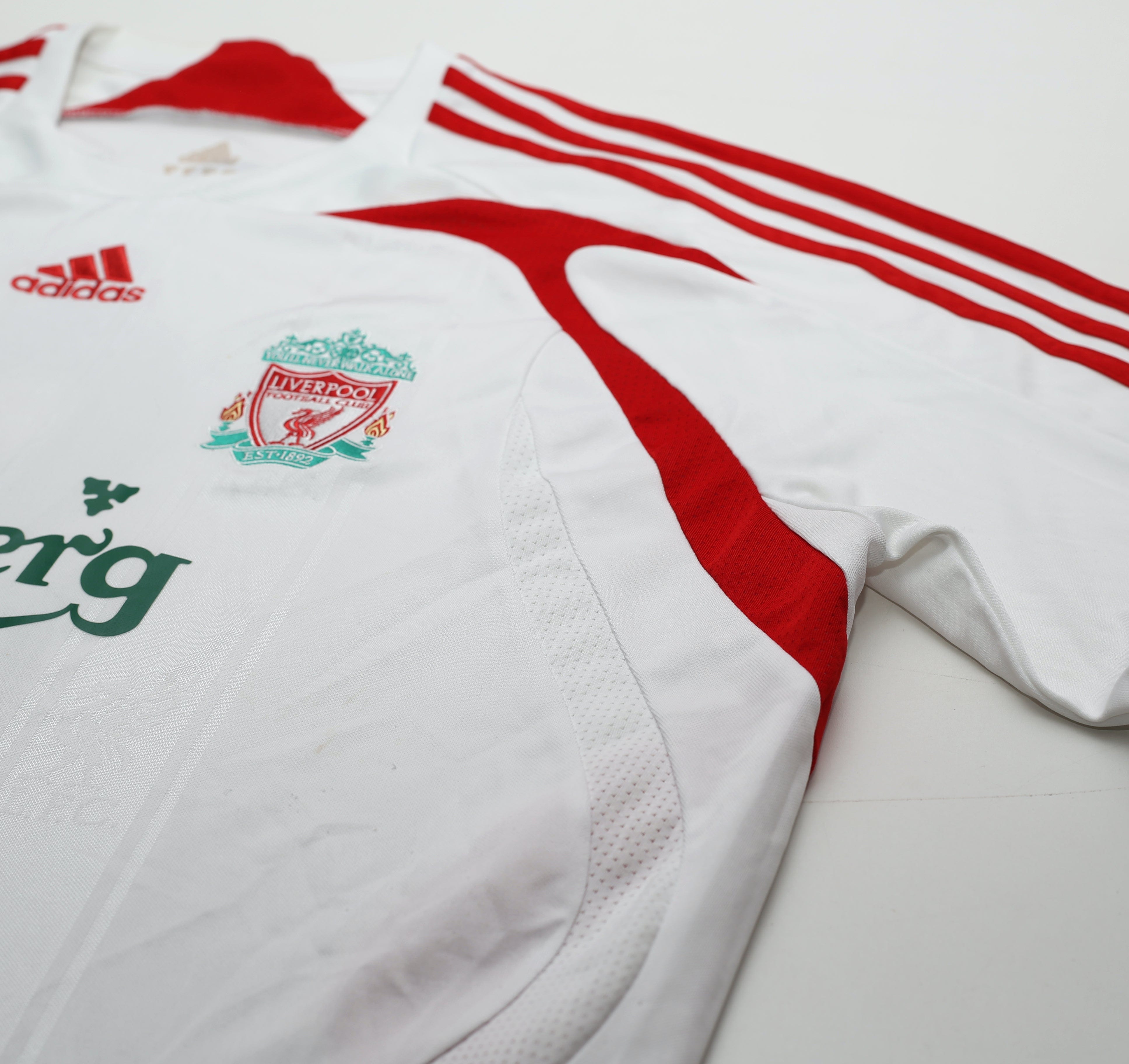 Authentic 2007/08 Gerrard #8 Liverpool adidas Away Football Shirt