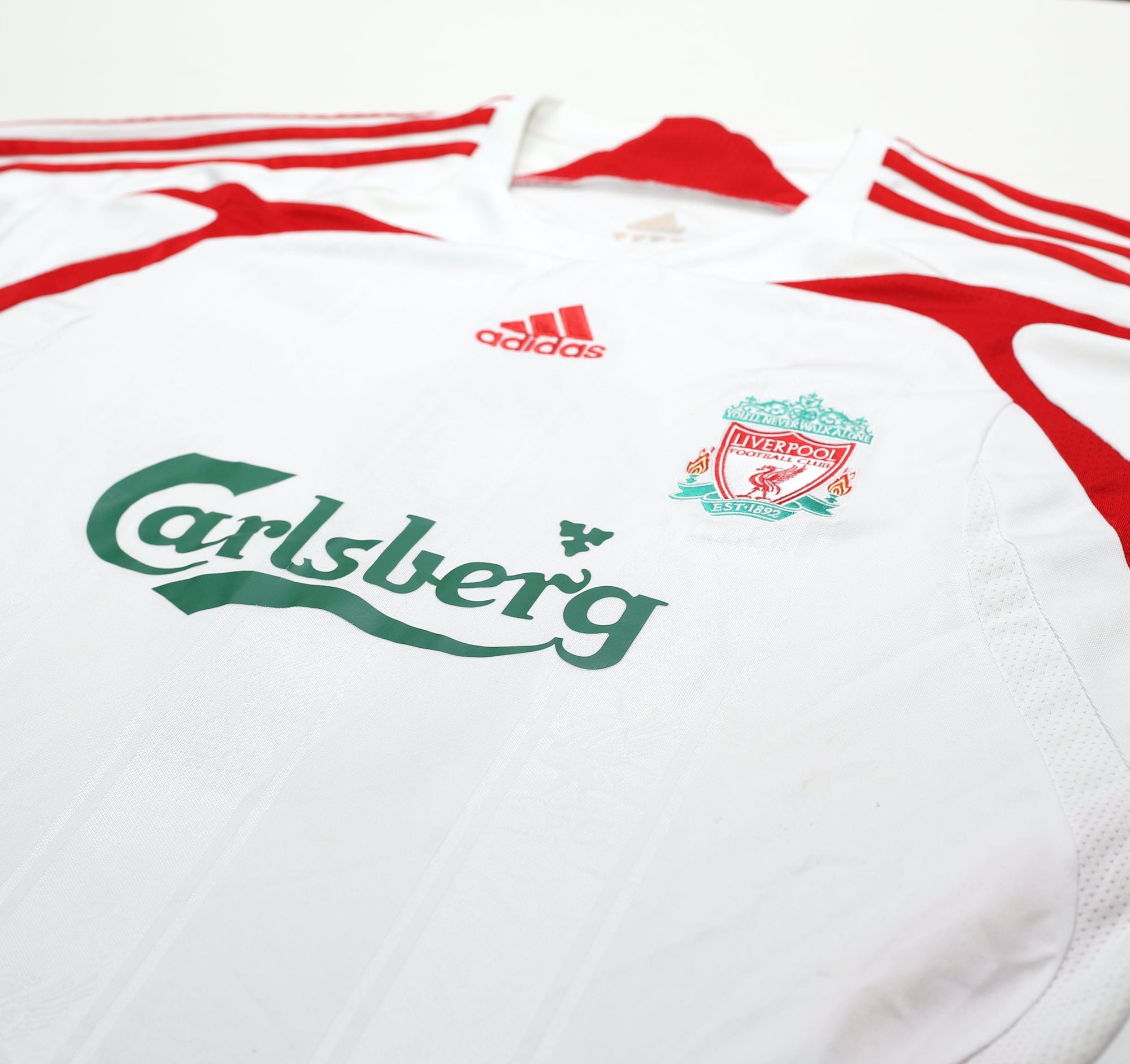 2007/08 GERRARD #8 Liverpool adidas Away Football Shirt (XL)