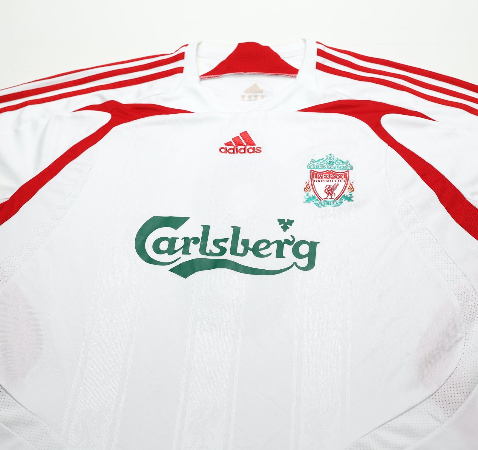 2007/08 GERRARD #8 Liverpool adidas Away Football Shirt (XL)
