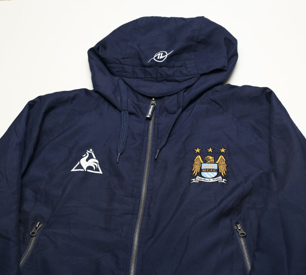 2007/08 MANCHESTER CITY Vintage le coq sportif Football Parka Jacket (M)