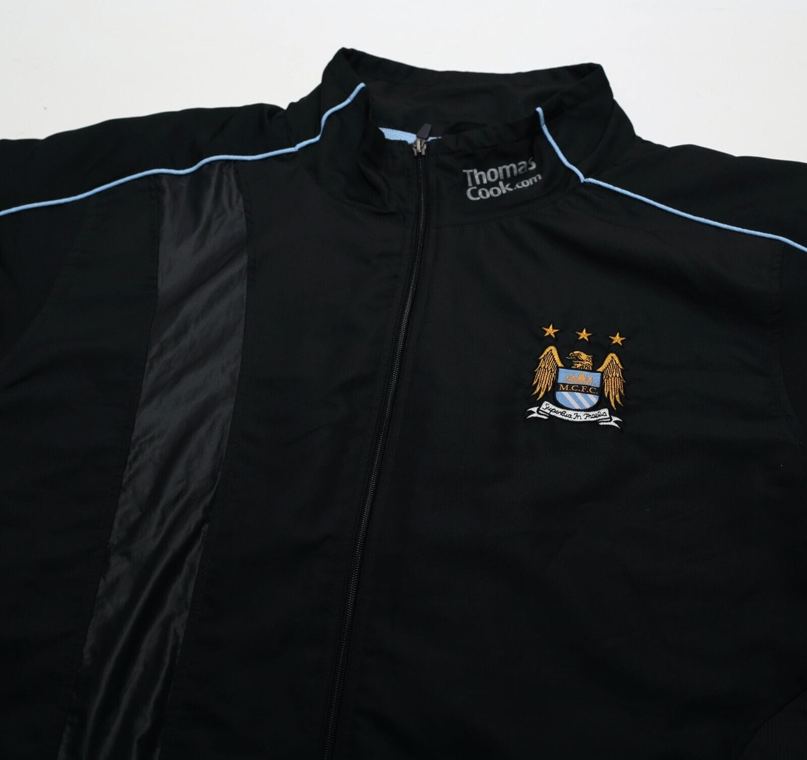 2007/08 MANCHESTER CITY Vintage le coq sportif Football Track Top Jacket (XL)