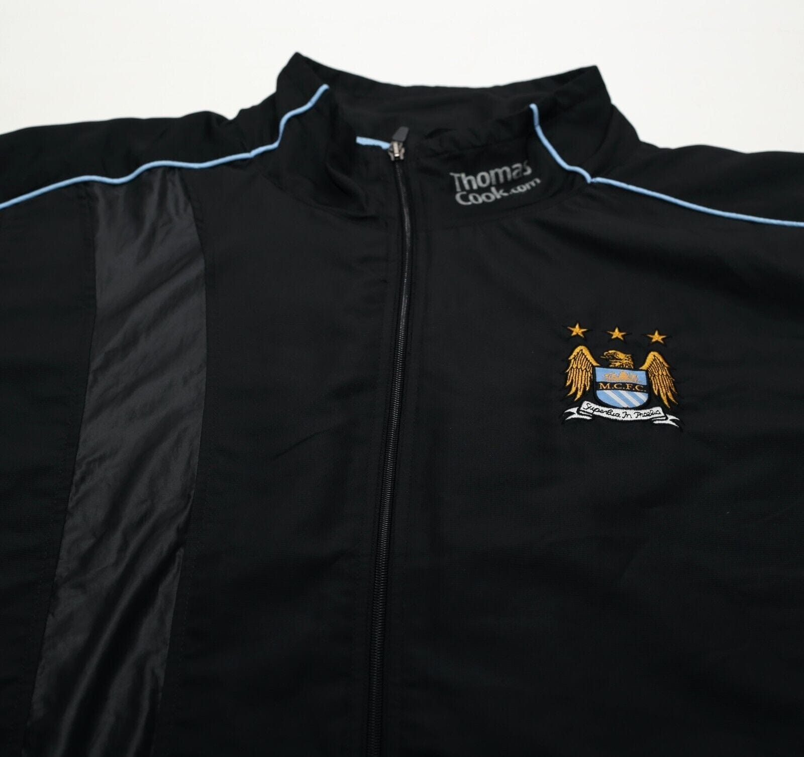 2007/08 MANCHESTER CITY Vintage le coq sportif Football Track Top Jacket (XL)