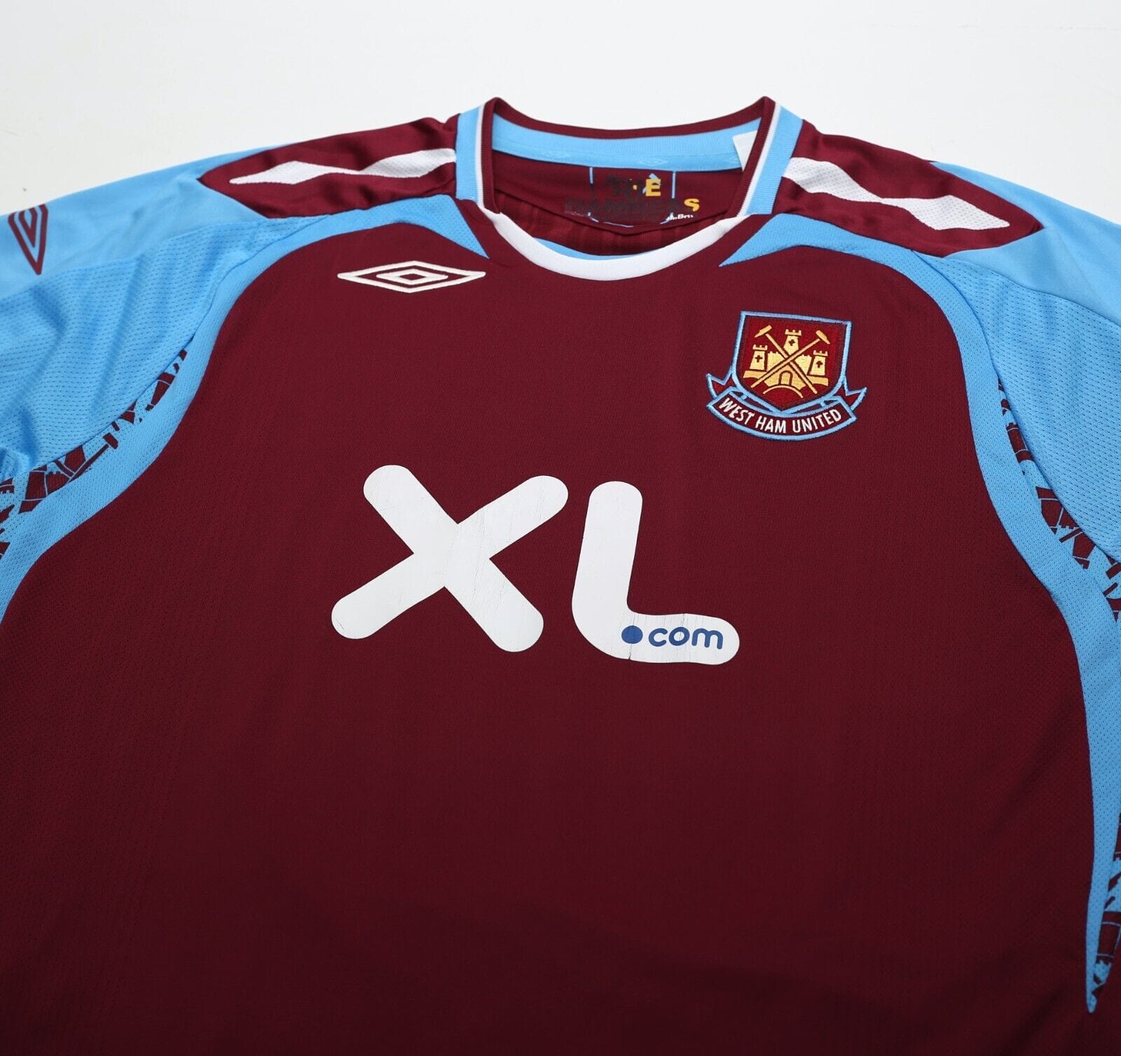 2007/08 NOBLE #16 West Ham United Vintage Umbro Football Shirt (L)