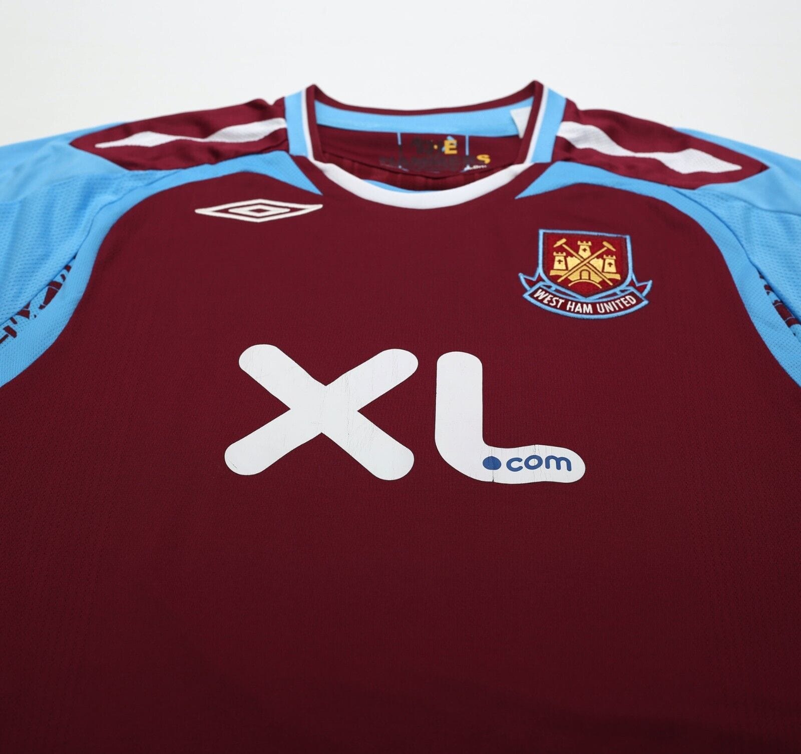 2007/08 NOBLE #16 West Ham United Vintage Umbro Football Shirt (L)