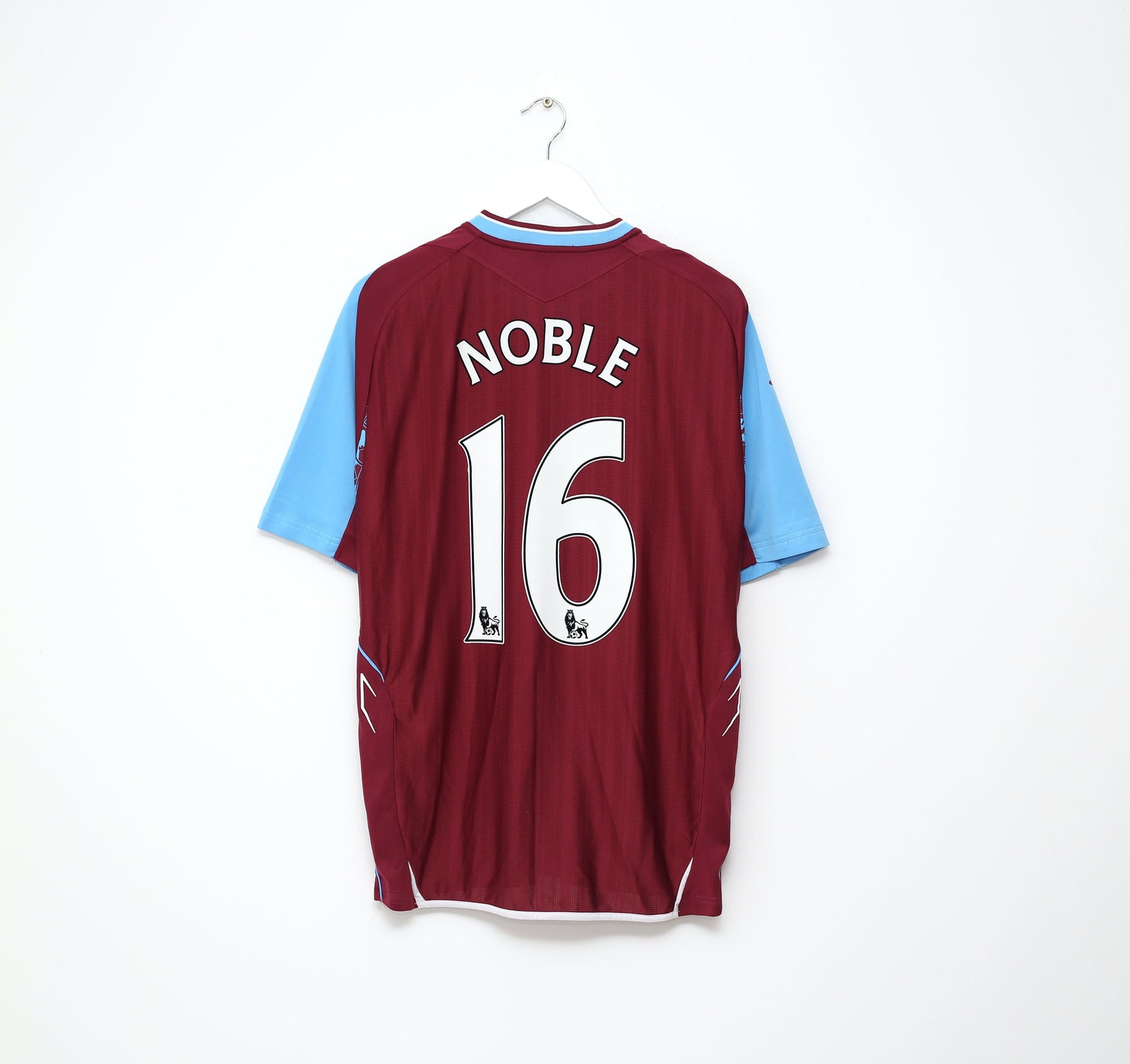 2007/08 NOBLE #16 West Ham United Vintage Umbro Football Shirt (L)