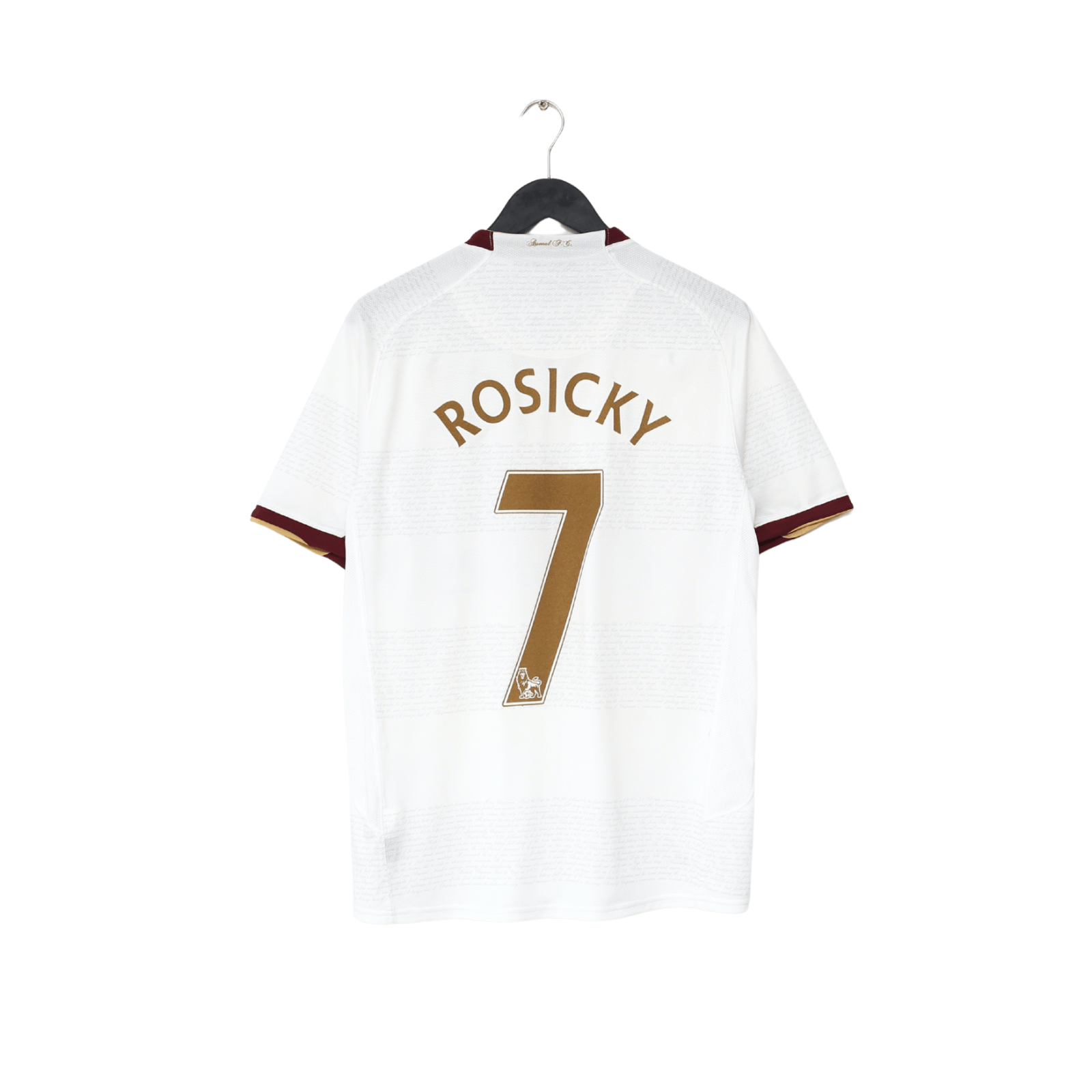 2007/08 ROSICKY #7 Arsenal Vintage Nike Away Football Shirt (M)